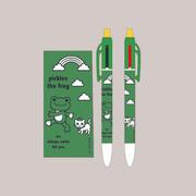 キャラクターグッズ 194961-24 かえるのピクルス シャープ&2色ボールペン 歩き / グリーン