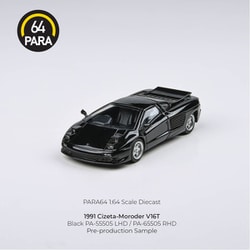 PA-65505 1/64 チゼータ モロダー V16T 1991 ブラック リトラクタブル RHD [ダイキャストミニカー]