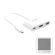 JCA379-MT [パワーデリバリー対応 マルチアダプター USB Type-C to HDMI USB 3.0 + USB Type-C ハブ for スマートフォン/タブレット（クリーニングクロス付き）]