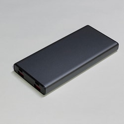 10000mAh 20W USB PD（パワーデリバリー）対応 出力ポート（USB-C×2、USB-A×2） 濃灰（ガンメタ） LU2C2MP100A-CCGM