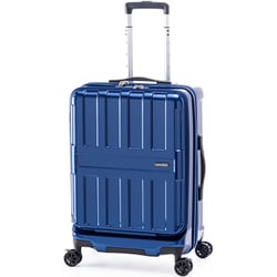 スーツケース MAXBOX フロントオープンタイプ 旅行日数目安：5～7泊 55L ストッパー機能 TSAロック搭載 ロイヤルブルー ALI-8511-22