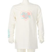423-3111 WH 130 トップス [ハートプリントロングTシャツチュニック]