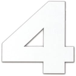 マグネット切り文字 ホワイト 4 10177790