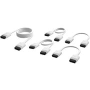 iCUE LINK ケーブルセット ホワイト (100mm・200mm・600mm 両端ストレート配線タイプ 計5本セット) CL-9011126-WW