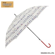 長傘 雨晴兼用 ピーナッツ 59cm ジャンプ式 7本骨 UVカット率90%以上 スヌーピービンテージ/整列 24OPC-SN-4