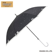 長傘 雨晴兼用 ピーナッツ 60cm ジャンプ式 7本骨 UVカット率90%以上 スヌーピービンテージ/キラキラ夜空 24OPC-SN-8