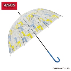 長傘 ピーナッツビニール傘 59cm 手開き式 8本骨 雨傘 スヌーピー/6時 23VCSN-POE-2