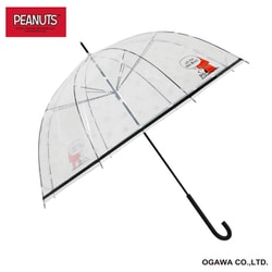 長傘 ピーナッツビニール傘 59cm 手開き式 8本骨 雨傘 スヌーピー/ベーシックビーグル 23VCSN-POE-5