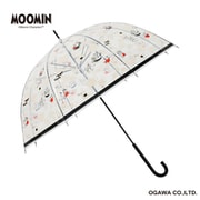 長傘 ムーミンビニール傘 59cm 手開き式 8本骨 雨傘 リトルミイ/ティータイム VCMO-POE-3