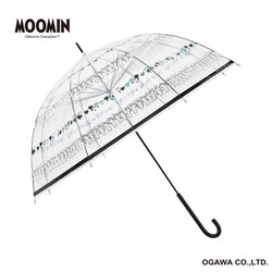 長傘 ムーミンビニール傘 59cm 手開き式 8本骨 雨傘 ニョロニョロ/ボーダー VCMO-POE-6
