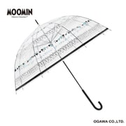 長傘 ムーミンビニール傘 59cm 手開き式 8本骨 雨傘 ニョロニョロ/ボーダー VCMO-POE-6