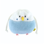 P-9262 ぽわびより 巾着 インコ（ブルー） [キャラクターグッズ]