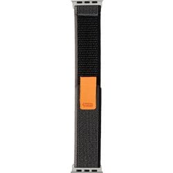 LN-AW41B04BK [Apple Watch 38/40/41mm バンド（Series 10/42mm対応） 「CORVIN」 ベルクロナイロンバンドB グレーブラック]