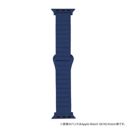 LN-AW49B02NV [Apple Watch 42/44/45/49mm バンド（Series 10/46mm対応） 「CORVIN」 マグネットシリコンバンド ネイビー]