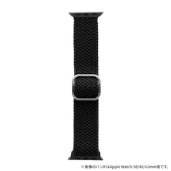 LN-AW49B06BK [Apple Watch 42/44/45/49mm バンド（Series 10/46mm対応） 「CORVIN」 ストレッチナイロンバンドB ブラック]