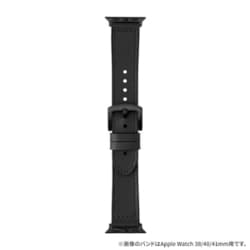 Apple Watch クリア バンド ラバー44 引張 45 ブラック G31-n