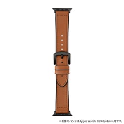 LN-AW49B11BR [Apple Watch 42/44/45/49mm バンド（Series 10/46mm対応） 「CORVIN」 裏面ラバーレザーバンド ブラウン]