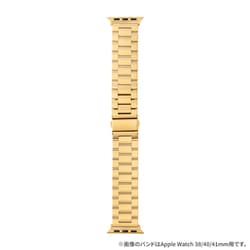 LN-AW49B12GD [Apple Watch 42/44/45/49mm バンド（Series 10/46mm対応） 「CORVIN」 ベーシックメタルバンド ゴールド]
