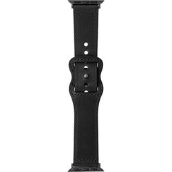 LN-AW41B30BK [Apple Watch 38/40/41mm バンド（Series 10/42mm対応） 「CORVIN」 シンプルレザーバンド ブラック]