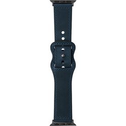 LN-AW41B30NV [Apple Watch 38/40/41mm バンド（Series 10/42mm対応） 「CORVIN」 シンプルレザーバンド ネイビー]