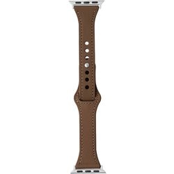 LN-AW41B31BR [Apple Watch 38/40/41mm バンド（Series 10/42mm対応） 「CORVIN」 スリムシンプルレザーバンド ブラウン]