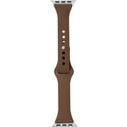 LN-AW41B31BR [Apple Watch 38/40/41mm バンド（Series 10/42mm対応） 「CORVIN」 スリムシンプルレザーバンド ブラウン]