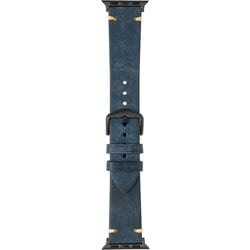 LN-AW41B33NV [Apple Watch 38/40/41mm バンド（Series 10/42mm対応） 「CORVIN」 ヴィンテージ調レザーバンド ネイビー]
