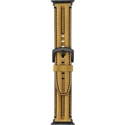 LN-AW41B34CA [Apple Watch 38/40/41mm バンド（Series 10/42mm対応） 「CORVIN」 3Dラインレザーバンド キャメル]