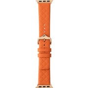 LN-AW41B35OR [Apple Watch 38/40/41mm バンド（Series 10/42mm対応） 「CORVIN」 キルティング調レザーバンド オレンジ]