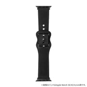 LN-AW49B15BK [Apple Watch 42/44/45/49mm バンド（Series 10/46mm対応） 「CORVIN」 シンプルレザーバンド ブラック]