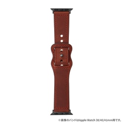 LN-AW49B15BR [Apple Watch 42/44/45/49mm バンド（Series 10/46mm対応） 「CORVIN」 シンプルレザーバンド ブラウン]