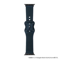 LN-AW49B15NV [Apple Watch 42/44/45/49mm バンド（Series 10/46mm対応） 「CORVIN」 シンプルレザーバンド ネイビー]