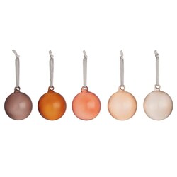 イッタラ　 クリスマスオーナメント　ブラウン 直径8cm×5個 在庫限り イッタラ Iittala 遅れてごめんね クリスマス