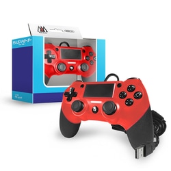 BR-0065 [PS4用 有線コントローラー レッド 2m]
