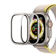 ESR Armorite Screen Protector, Compatible with Apple Watch Ultra [Apple Watch Ultra 2/1（2023/2022, 49mm49mm）専用ステンレススチールフレーム+強化ガラス一体型フィルム]