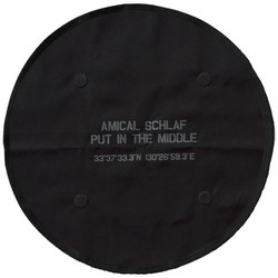 アミカルシュラフ マグネット内蔵ストーブシート （丸） BLACK-PF