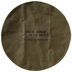 アミカルシュラフ マグネット内蔵ストーブシート （丸） KHAKI-PF