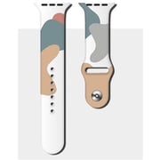 Apple Watch 45/44/42mm用 B1シリコンバンド ホワイト+迷彩