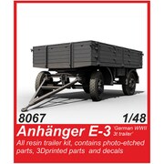 48CM8067 1/48 独・アンハンガーE-3四輪3トントレーラー [組立式プラスチックモデル]