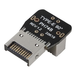 フロントUSB Type-Cヘッダー変換アダプタ L型リバース USB-028