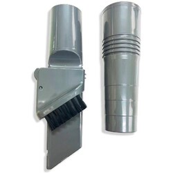 35108 [ノズル ブラシ セット ベーシック グレー 清掃家族 2WAY 掃除機 取付簡単 パイプ付]
