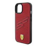 PU LEATHER CASE PERFORATED BIG SF LOGO RED iPhone 15 FEHCP15SPINR