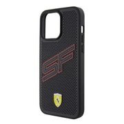 PU LEATHER CASE PERFORATED BIG SF LOGO BLACK iPhone 15 Pro FEHCP15LPINK