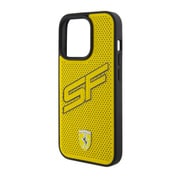 PU LEATHER CASE PERFORATED BIG SF LOGO YELLOW iPhone 15 Pro FEHCP15LPINY