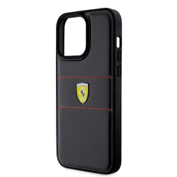 PU LEATHER CASE MULTI STRIPES MIDDLE PART BLACK iPhone 15 Pro Max FEHCP15XPBOK