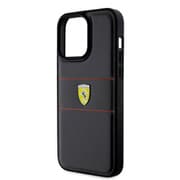 PU LEATHER CASE MULTI STRIPES MIDDLE PART BLACK iPhone 15 Pro Max FEHCP15XPBOK