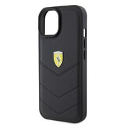 HC LEATHER CASE STITCHED LINES BLACK iPhone 15 FEHCP15SRDUK