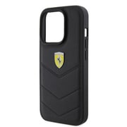 HC LEATHER CASE STITCHED LINES BLACK iPhone 15 Pro FEHCP15LRDUK