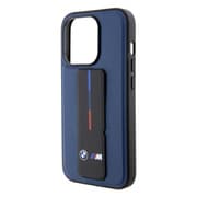 BMW - M COLLECTION - GRIP STAND CASE PU BICOLOR NAVY iPhone 15 Pro BMHCP15LGSPBIV