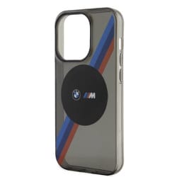 BMW - M COLLECTION - MAGSAFE IML TRICOLOR STRIPES - GREY iPhone 15 Pro BMHMP15LHDTK